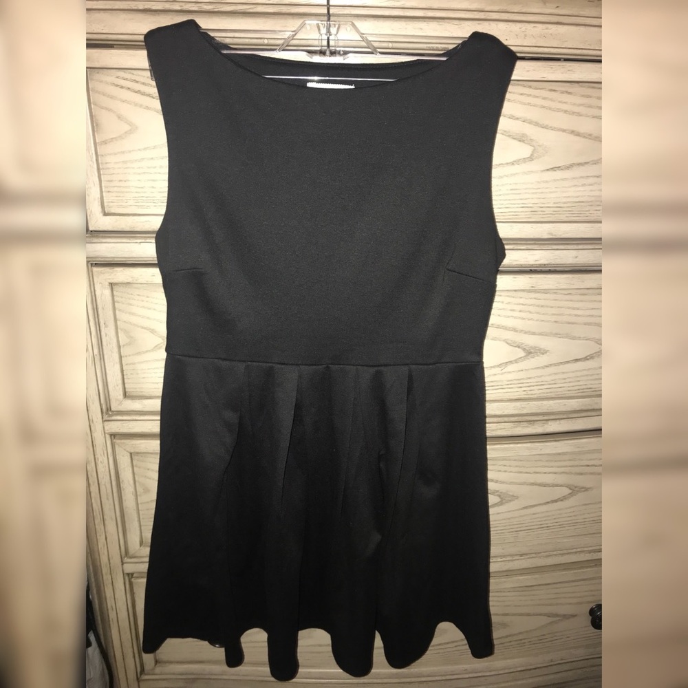 Monteau Black Pleated Mini Dress Size XL
